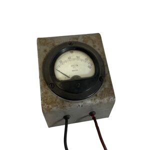USEDVintage Weston Model 301-57 DCVoltmeter100VAnalogMeter Industrial Metal Case